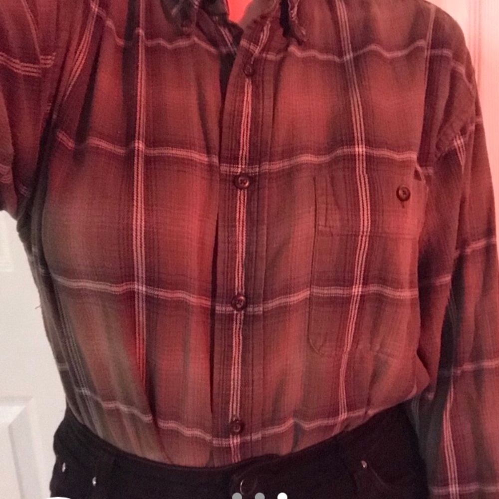 Green vintage flannel
